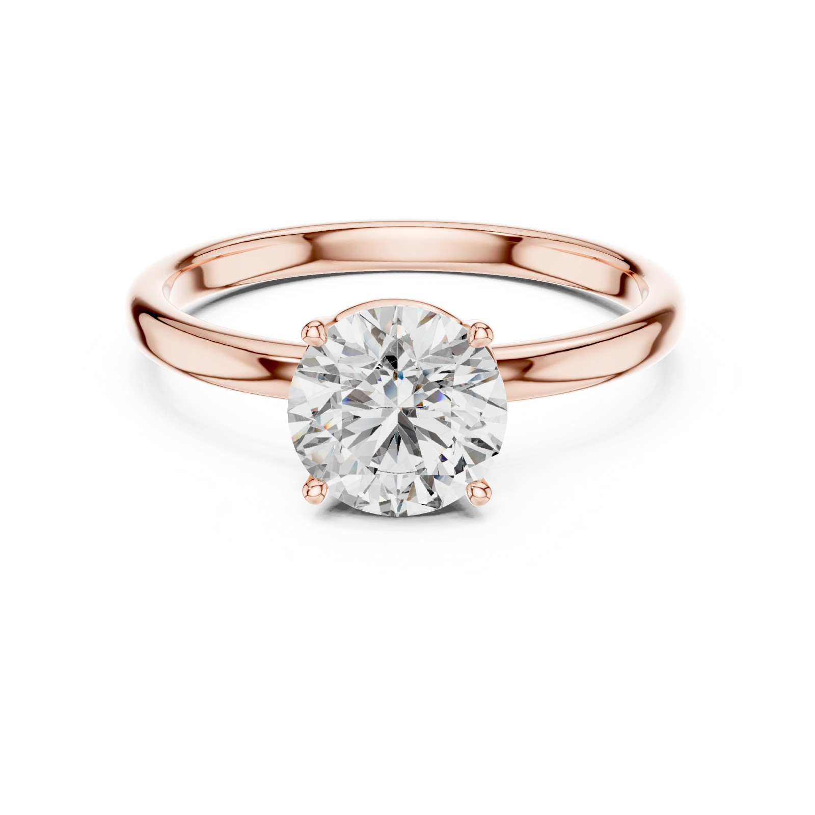 1 Ct Lab Grown Diamond IGI Certified Wedding Gift For Her Gold Ring 14 K F VVS
