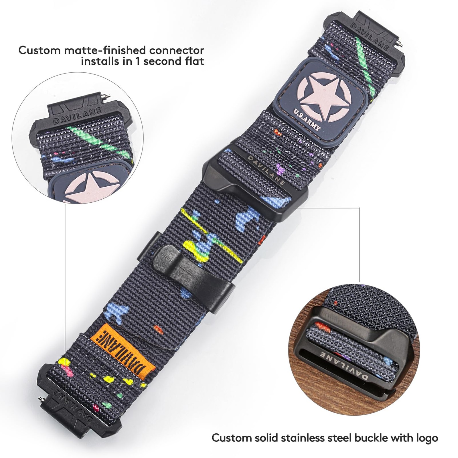 ​16mm Nylon Military Watch Band for G-Shock GD/DW/GW/GA Series (GD-350, DW-56…