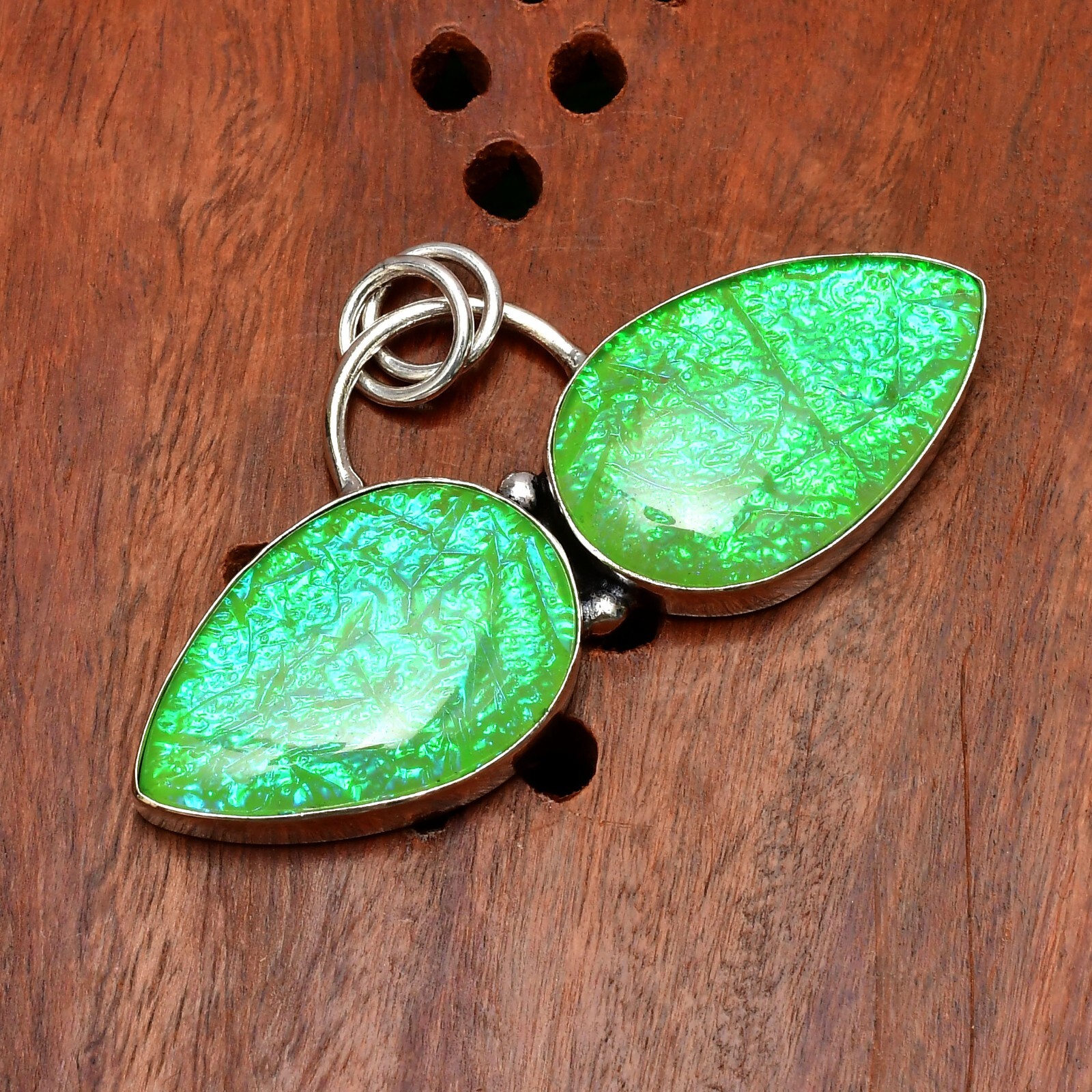 Triplet Fire Opal Gemstone 925 Sterling Silver Handmade Jewelry Pendant 1.56″