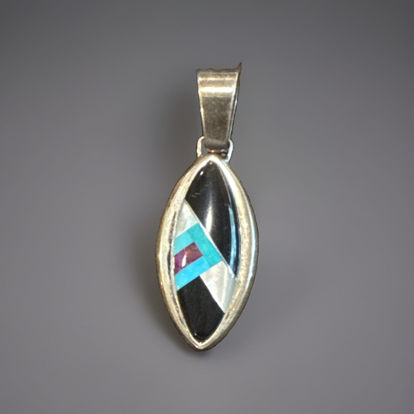 Mine Finds by JAY KING DTR 925 Sterling Silver Pendant Turquoise Onyx MOP