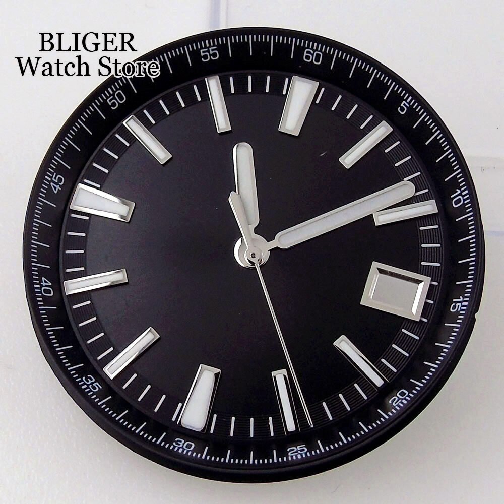 Silver 41mm Watch Case Bracelet Stainless Steel fit NH34 NH35 NH36 NH38 Sapphire