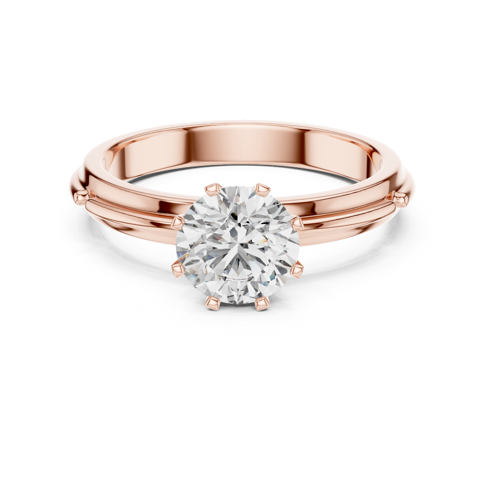 1 Ct Lab Grown Diamond IGI Certified Engagement Wedding Gold Ring 14 K F VVS