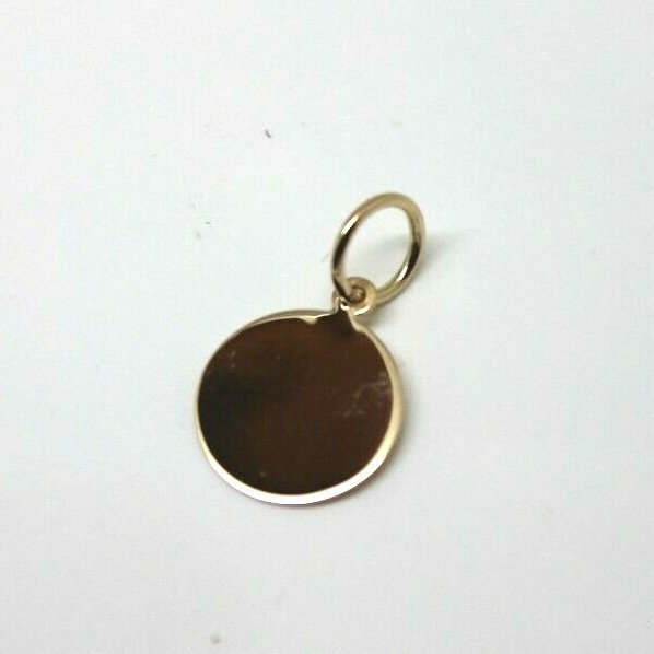 Genuine 9ct 9k 375 Solid Yellow Gold 12mm disc round circle pendant *Free post