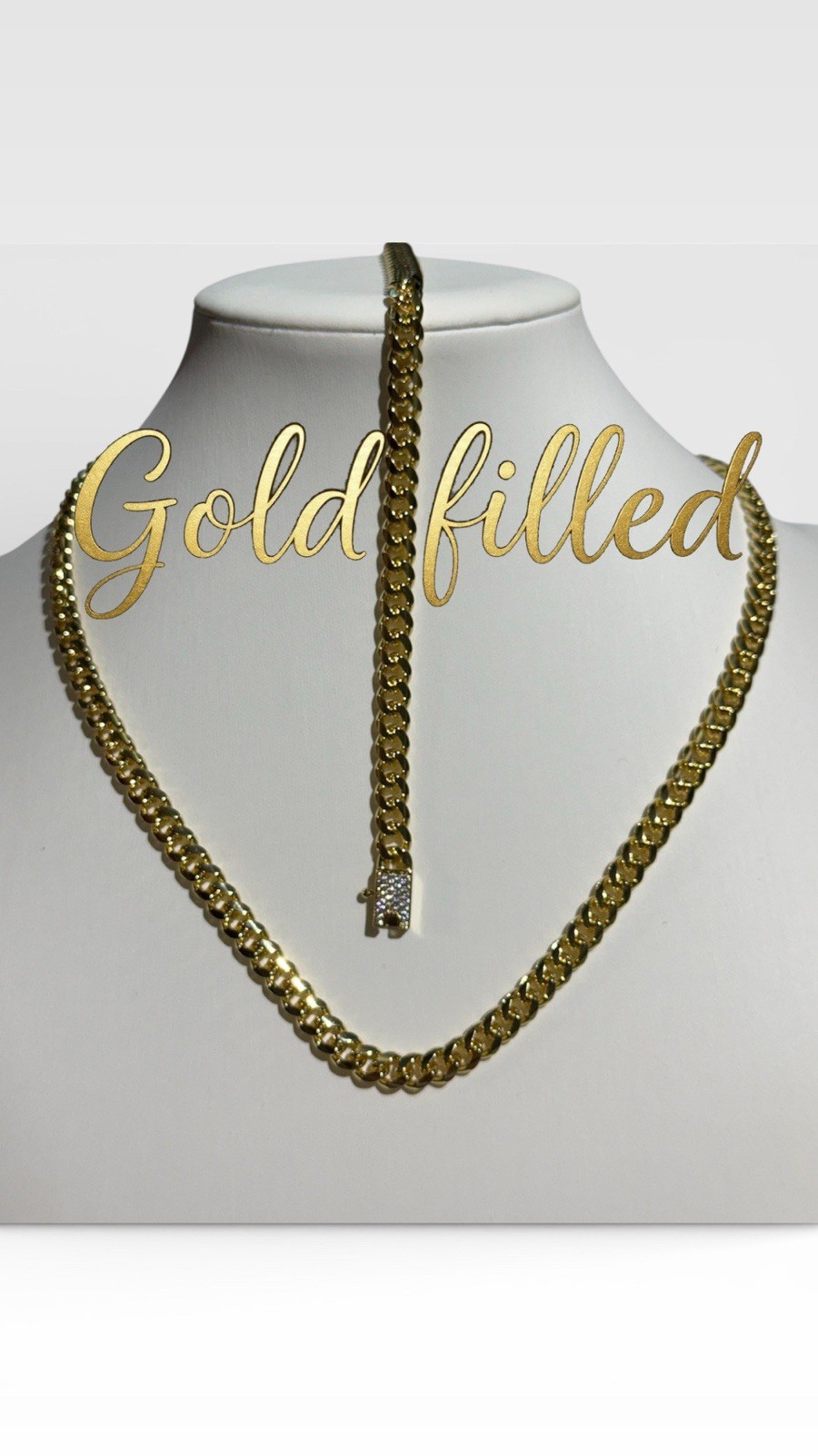 Gold Filled Chain And Bracelet Unisex