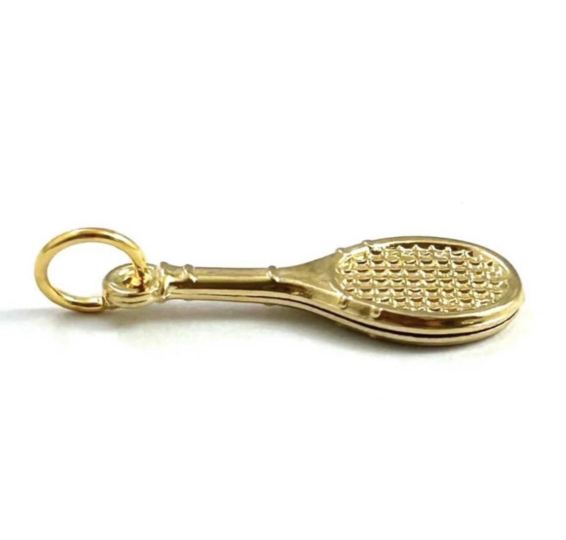 Vintage Charm Tennis Racket Pendant Jewelry For Women Dainty Pendant Gold Plated