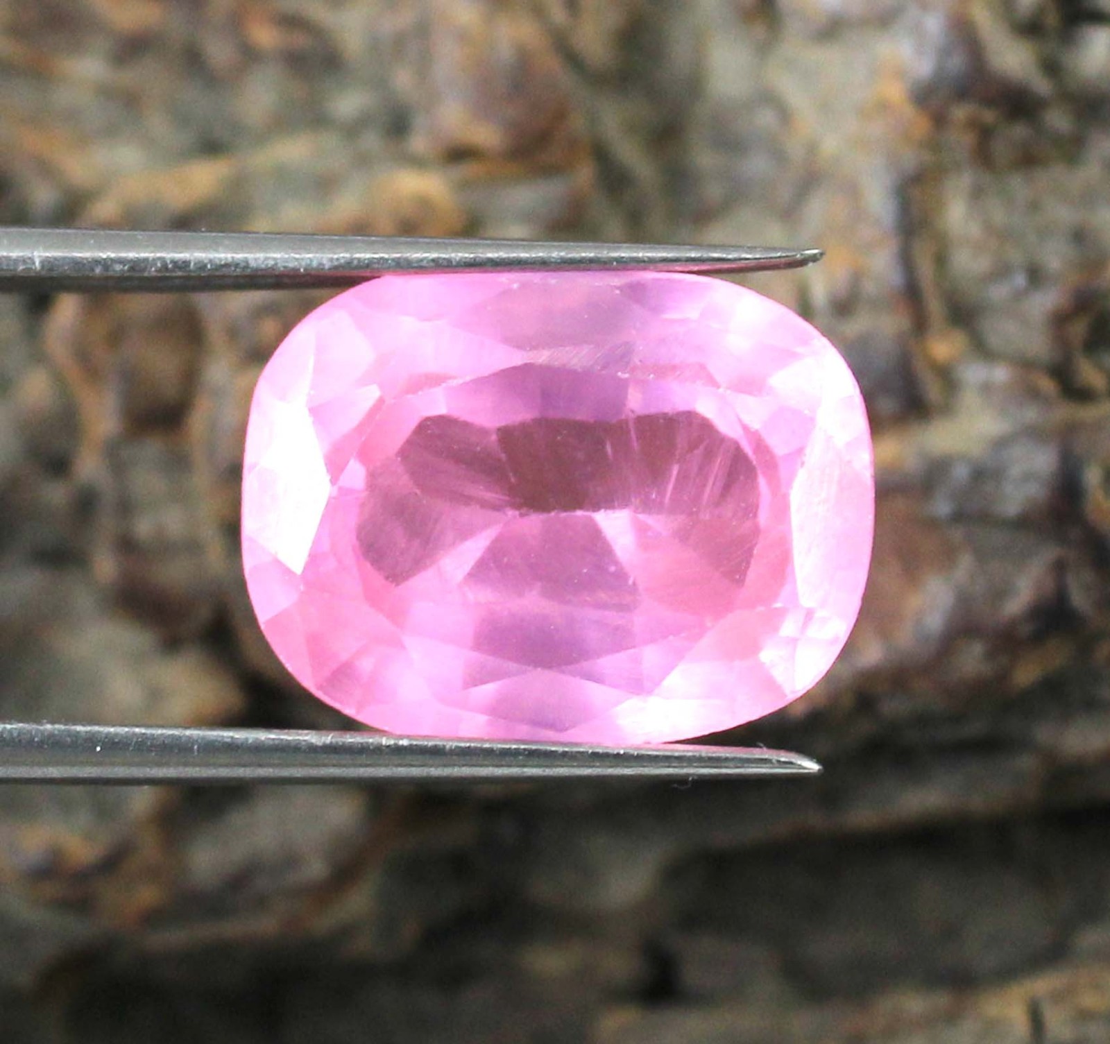 Srilankan Natural Pink Spinel 10.45 Ct/12 mm Cushion Gemstone Certified T36524