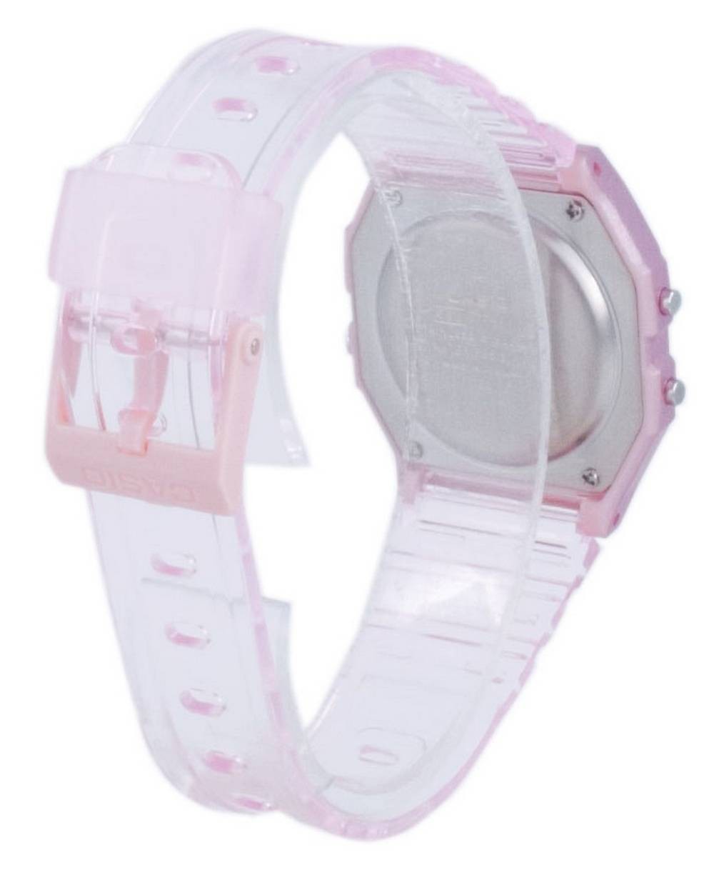 Casio Youth Pink Resin Strap Digital Grey Dial Casual F-91WS-4 Unisex Watch