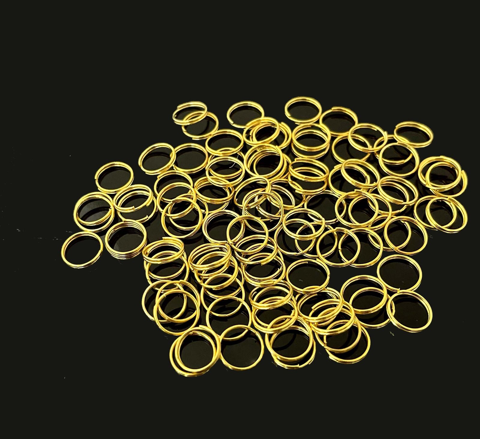 10mm Split Rings Gold Plated JUMP RINGS Double Loops ~ Choose Quantity
