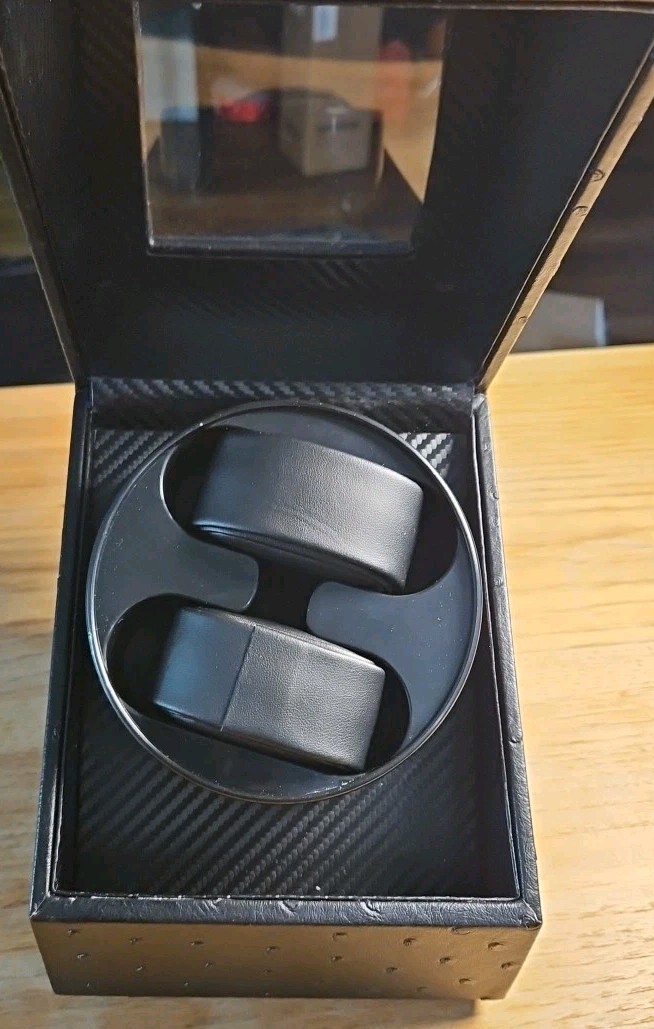 Silent Dual Watch Winder with Adjustable Soft Pillows for Automatic Timepieces