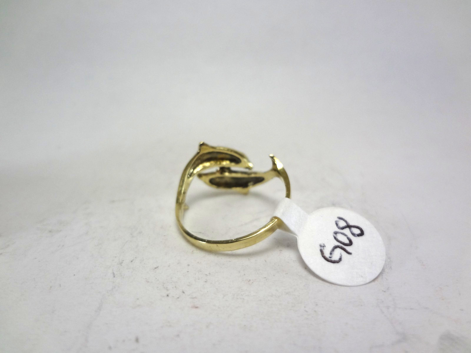 10K SOLID GOLD – TWIN DOLPHIN WRAP RING – 2.52 GRAMS – SIZE 7.25 – G08