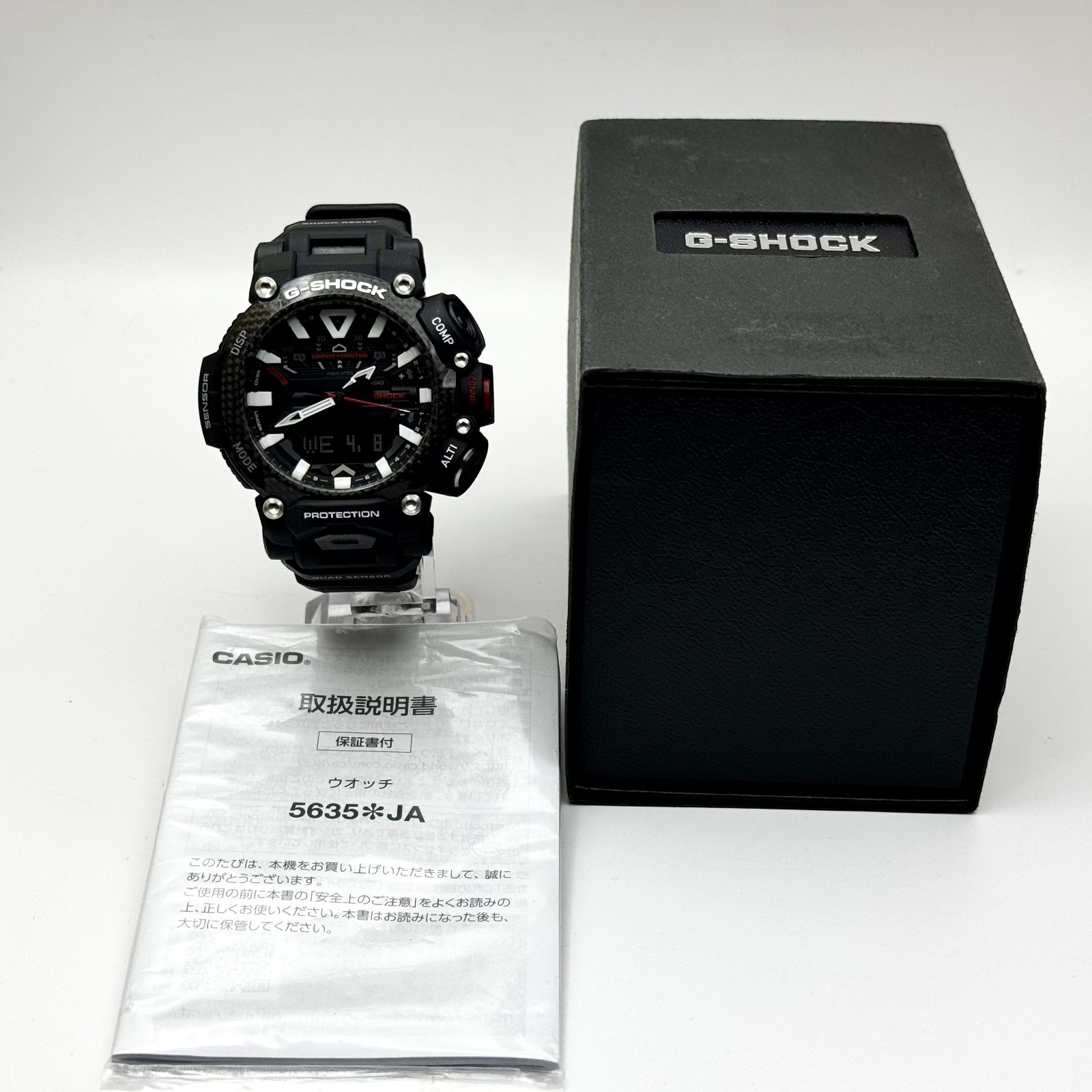 Mint CASIO G-SHOCK GRAVITYMASTER GR-B200-1AJF Bluetooth Carbon Quad Sensor watch