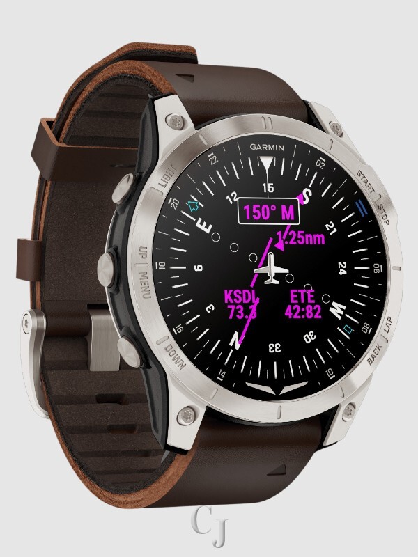 GARMIN D2 MACH 1 AVIATOR SMARTWATCH W/ LEATHER BAND WATCH 010-02582-54