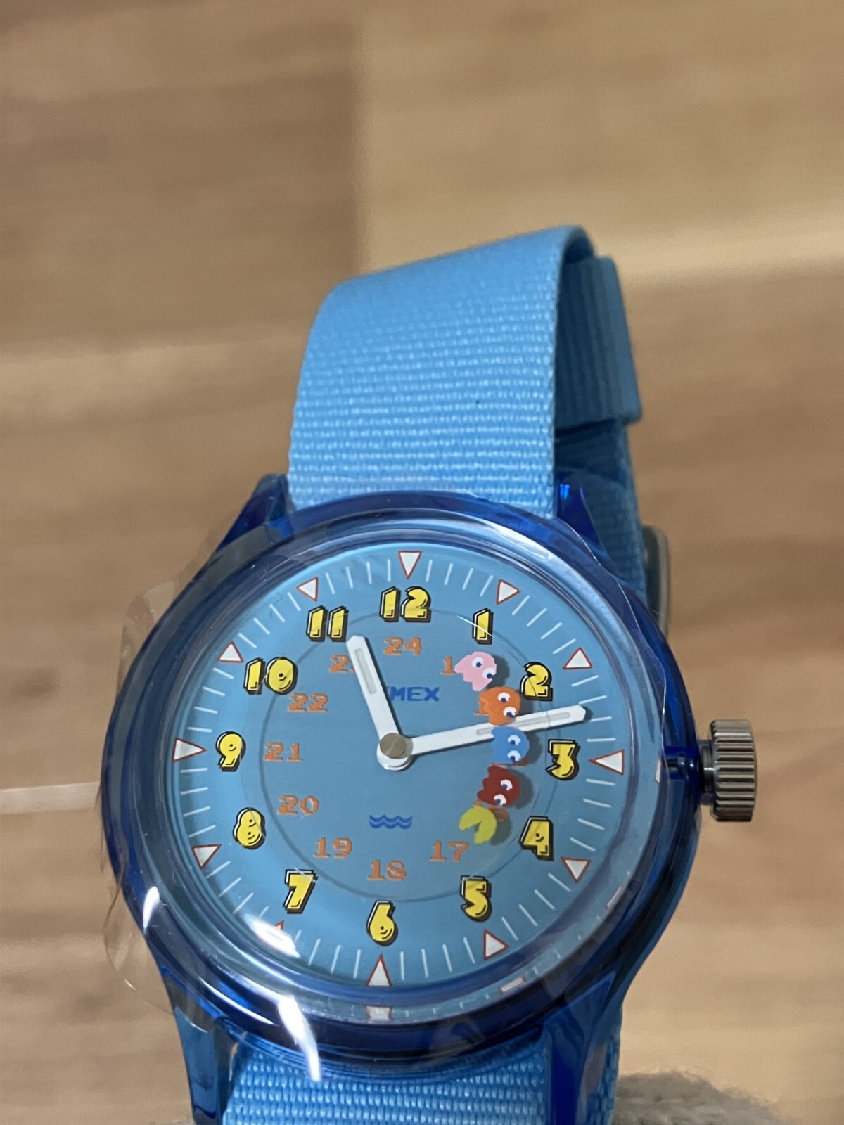 Timex Pac-Man Collaboration Camper TW2V94000 Quartz 30mm Wrist Watch Light Blue