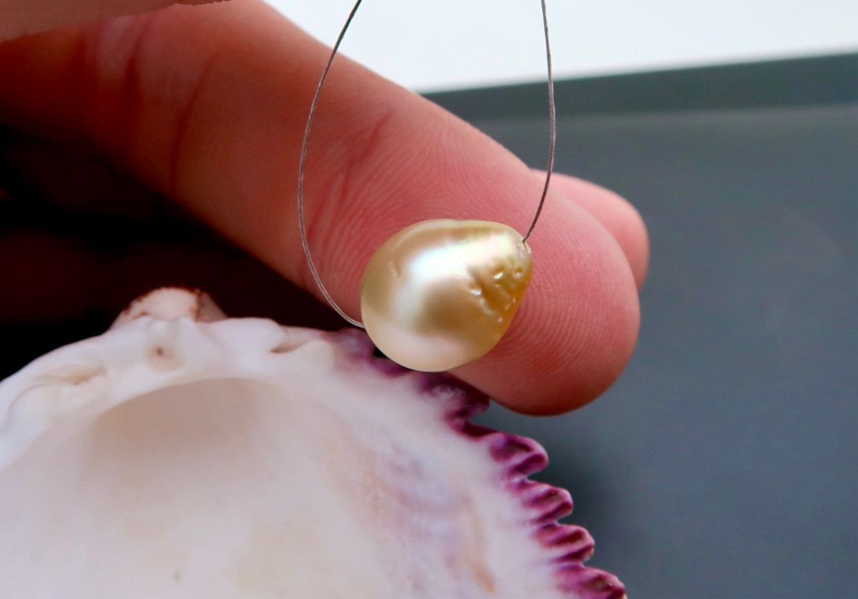 EXOTIC GENUINE METALLIC GOLD SOUTH SEA PHILIPPINES CULTURED AA+ PEARL – 10.8mm