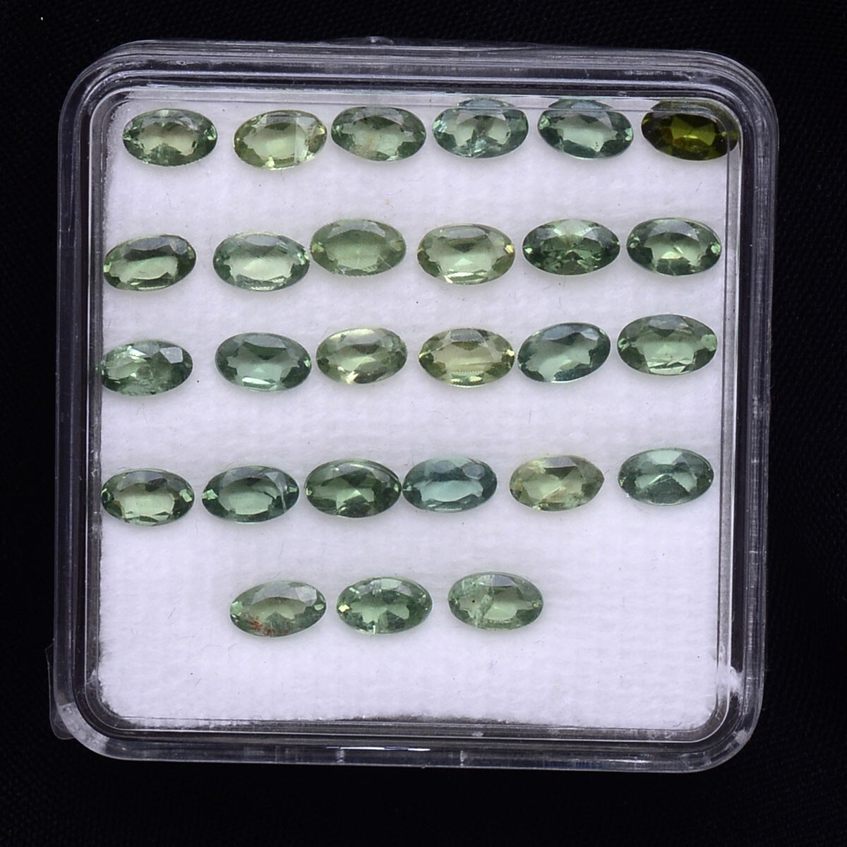 27 Pcs Natural Apatite 4mmx3mm Oval Faceted Cut Untreated Dazzling Gemstones Lot