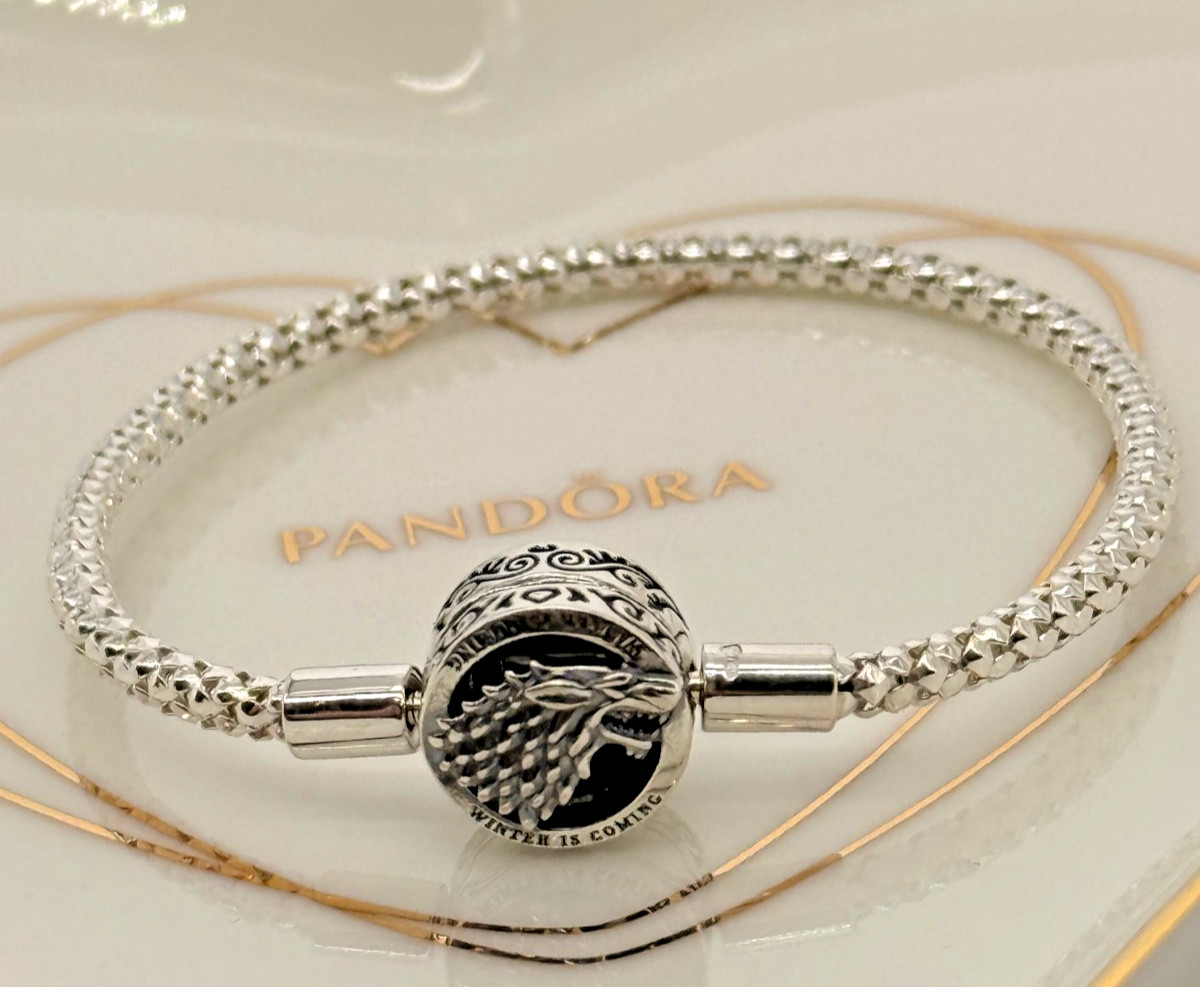 New Pandora x Game of Thrones Moments Studded Chain Bracelet 562964C00-16cm