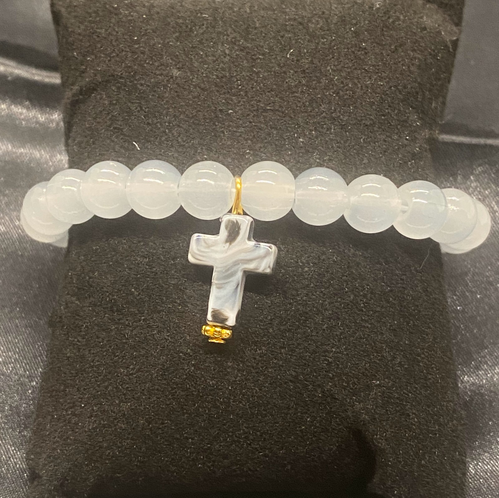 Handmade Beaded Cross Bracelet