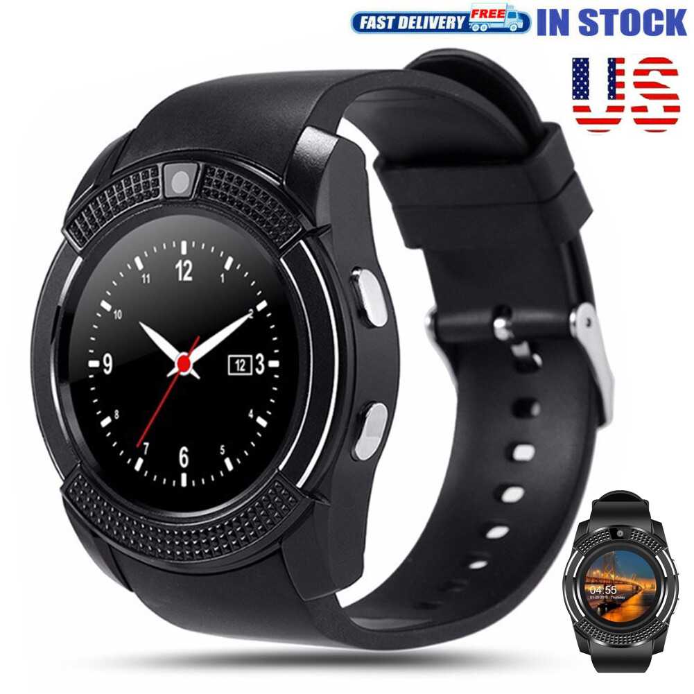 Sports Bluetooth Smart Watch Unlocked Phone Call Message for Android Cell Phones