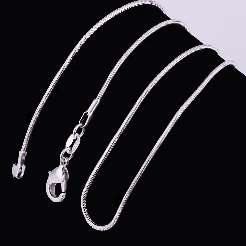 Lot 5/10Pcs 925 silver-plate 1MM Snake Chain Necklace For Pendant 16-24inch AAA