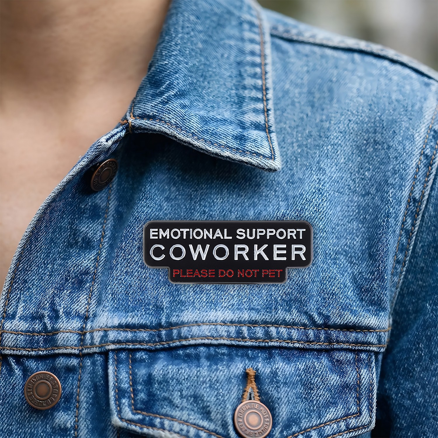 2X Funny Office Accessory Emotional Support Brooch Coworker Do Not Pet Lapel Pin