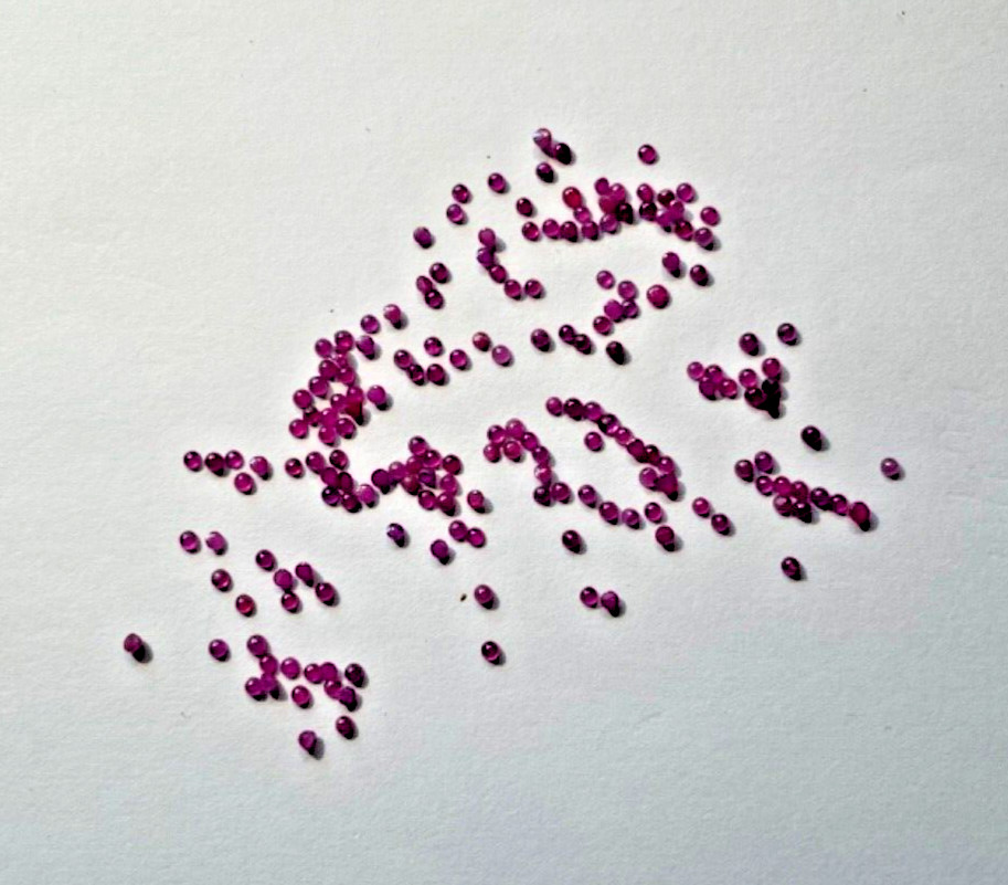 GENUINE ROUND RUBY CABACHONS LOT 4.75 CARATS 1.9-2.1 MM BELOW WHOLESALE!!!