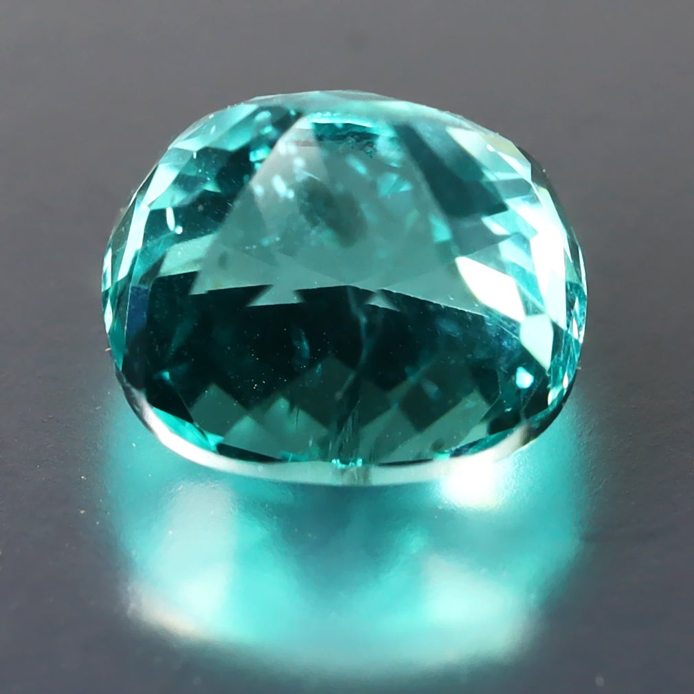 1.22 ct Five-star Cushion (6.29 x 5.70 mm) Brazil Paraiba Blue Apatite Gemstone