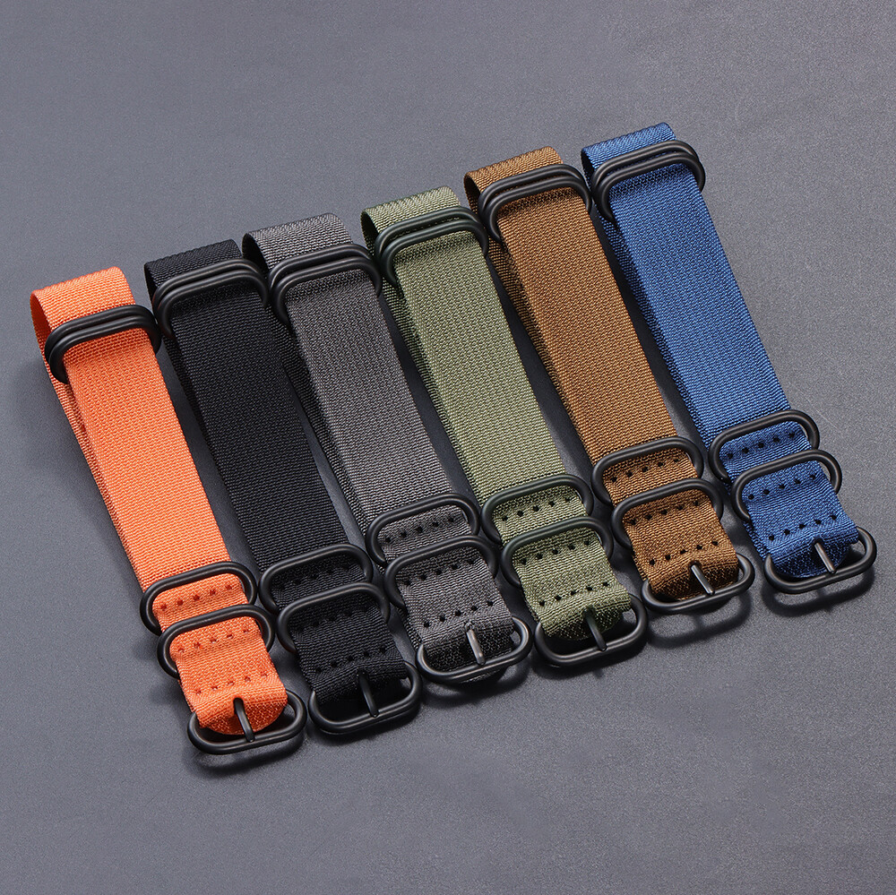 18mm 20mm 22mm 24mm Multiple Colour Military Nylon Watch Strap Band for Unisex