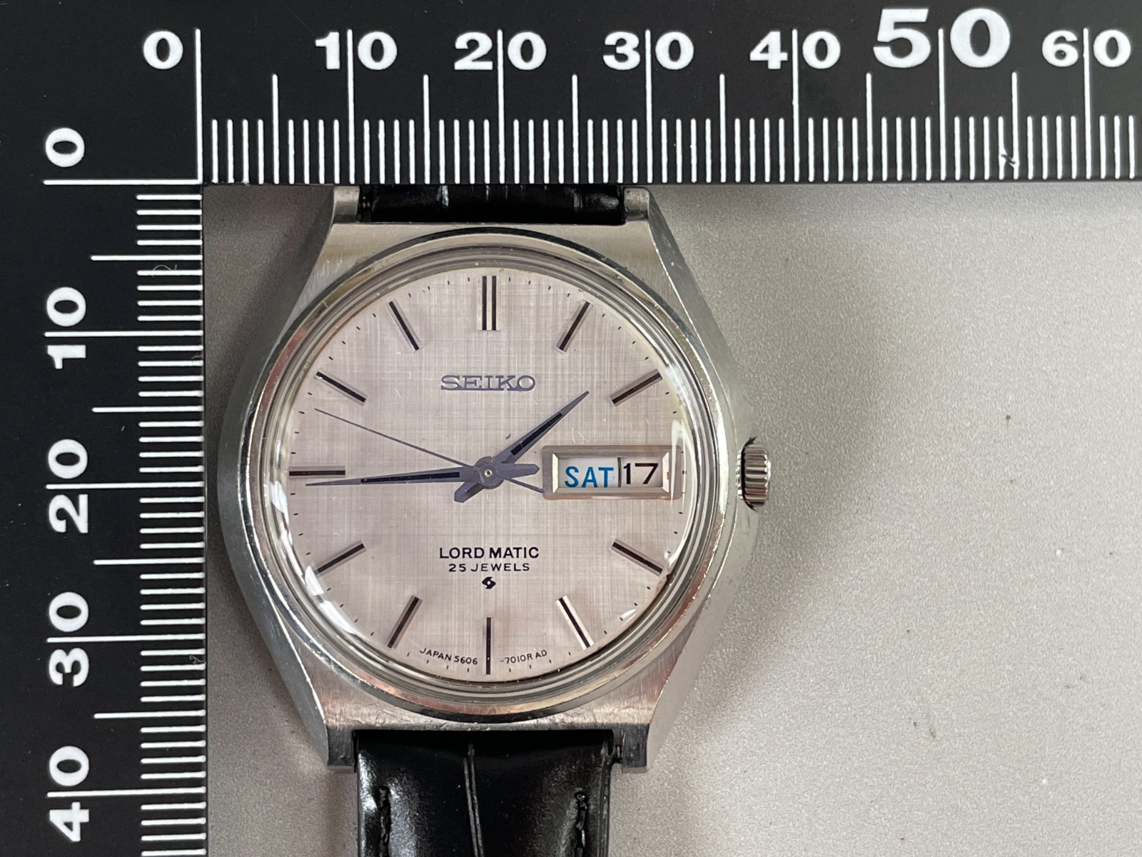 SEIKO LORD MATIC 5606-7010 [US Stock] Vintage 1968 Day Date AT Mens Watch N.Mint