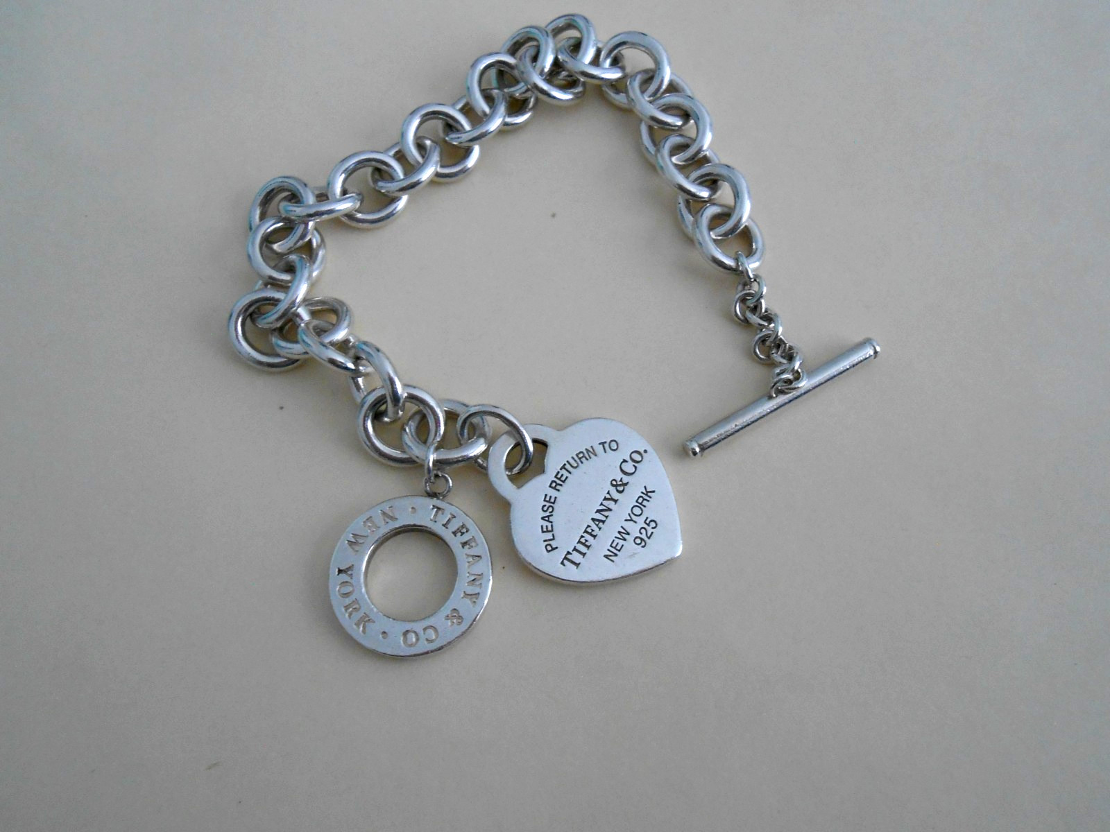 Tiffany Co Return To Tiffany Heart Tag Toggle Bracelet, Tiffany Bracelet 8.25″