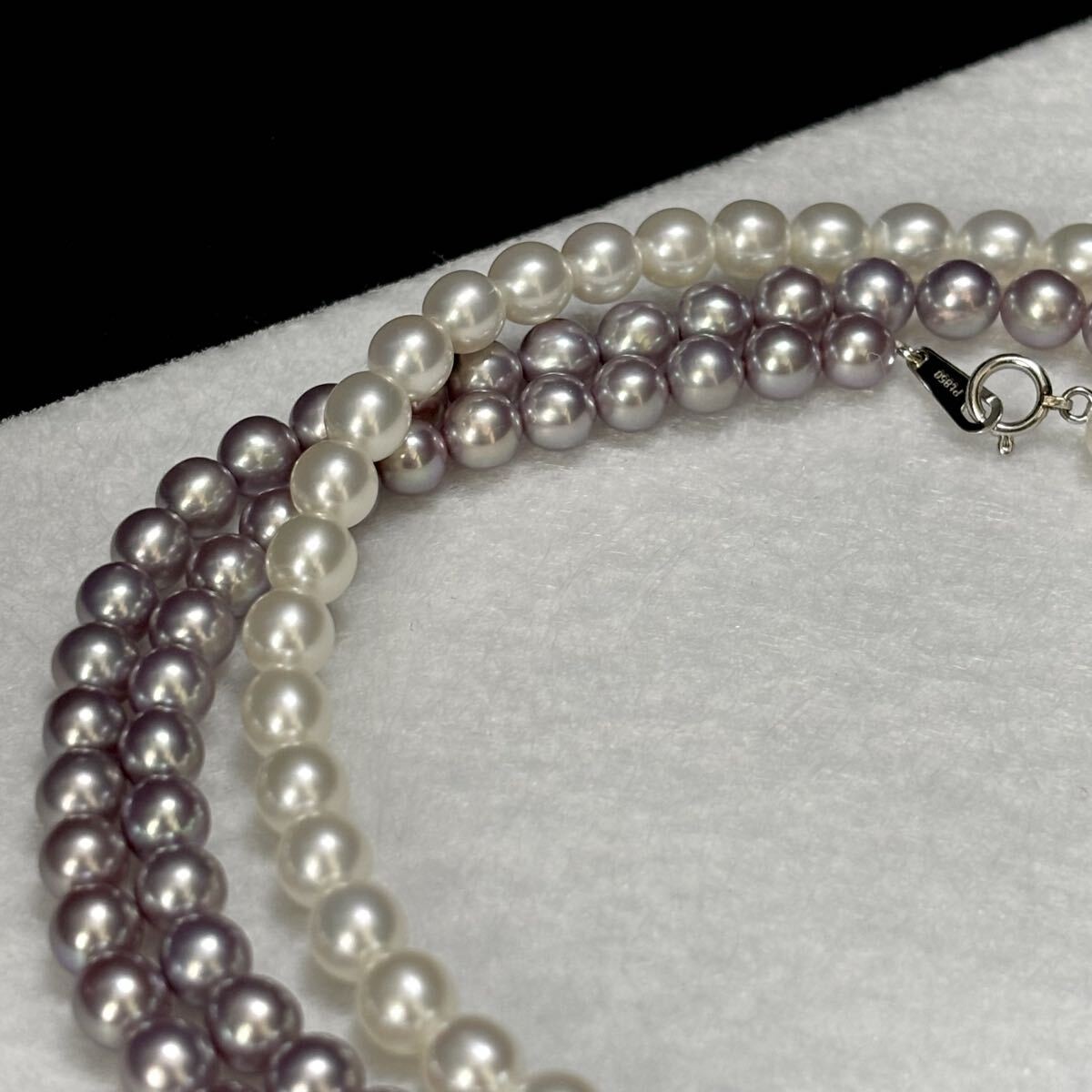 Platinum Genuine Pearl Necklace 5.5-6.0mm 82cm Pt850 From Japan