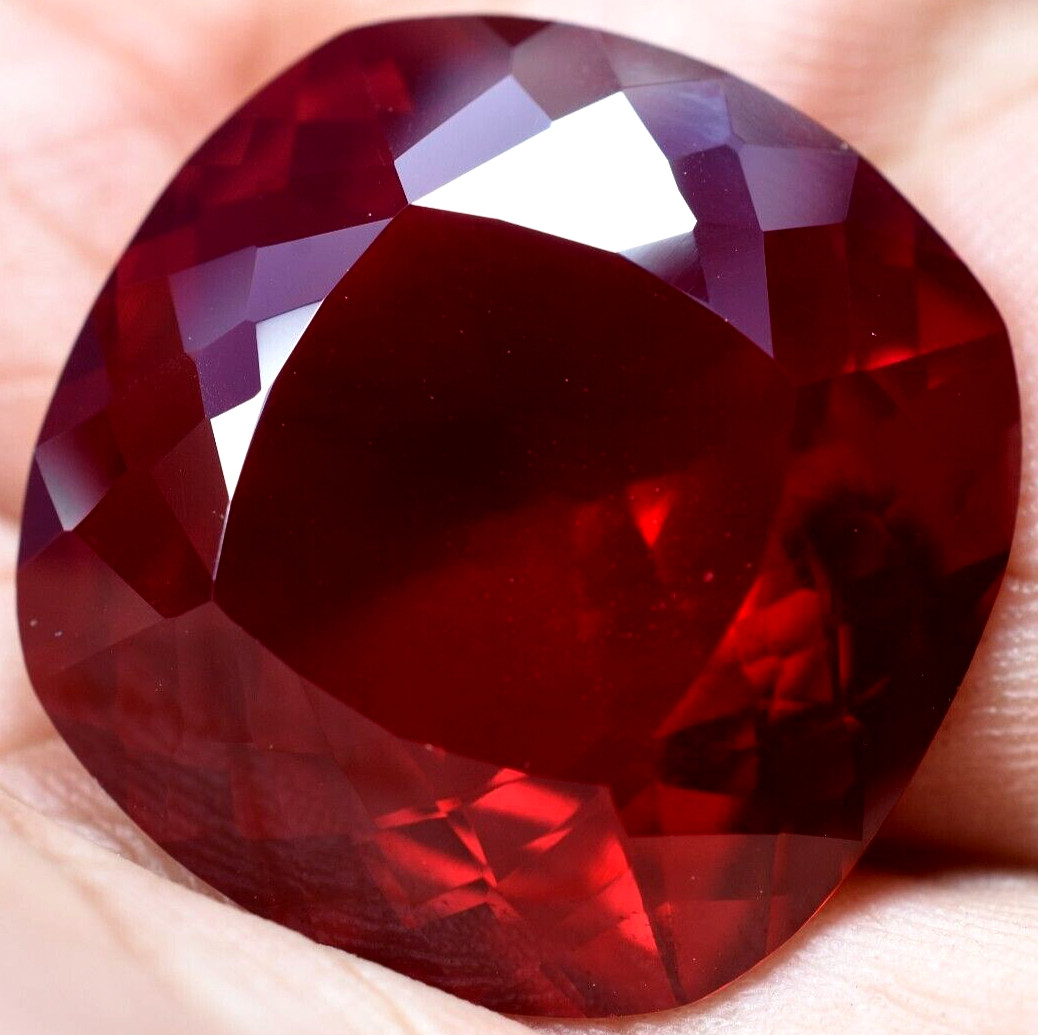 Natural 43.50 Ct Blood Red Ruby Mozambique GGL Certified Loose Gemstone