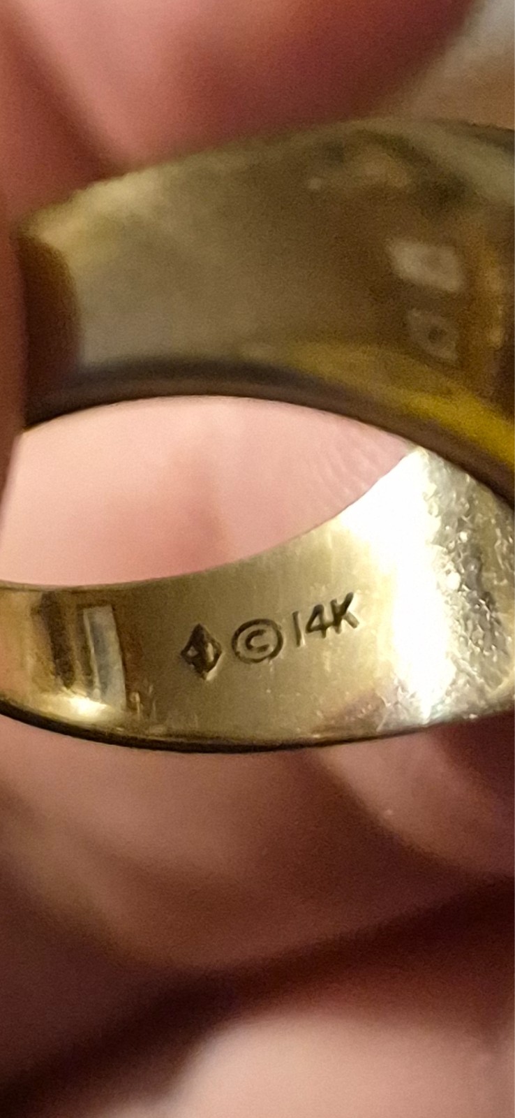 Rare two tone14k white and yellow gold McDonald’s 10yr service ring with diamond