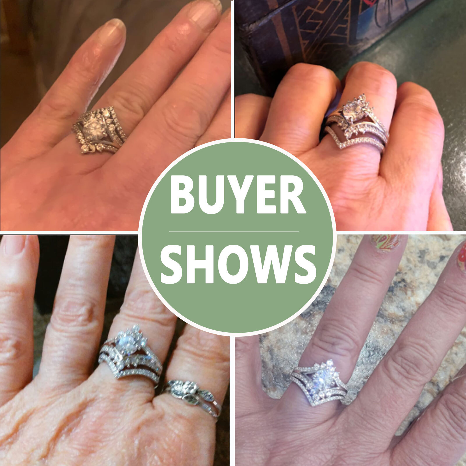 Sparkling Princess Rings for Women Bridal Wedding Ring Set Promise Ring Silver