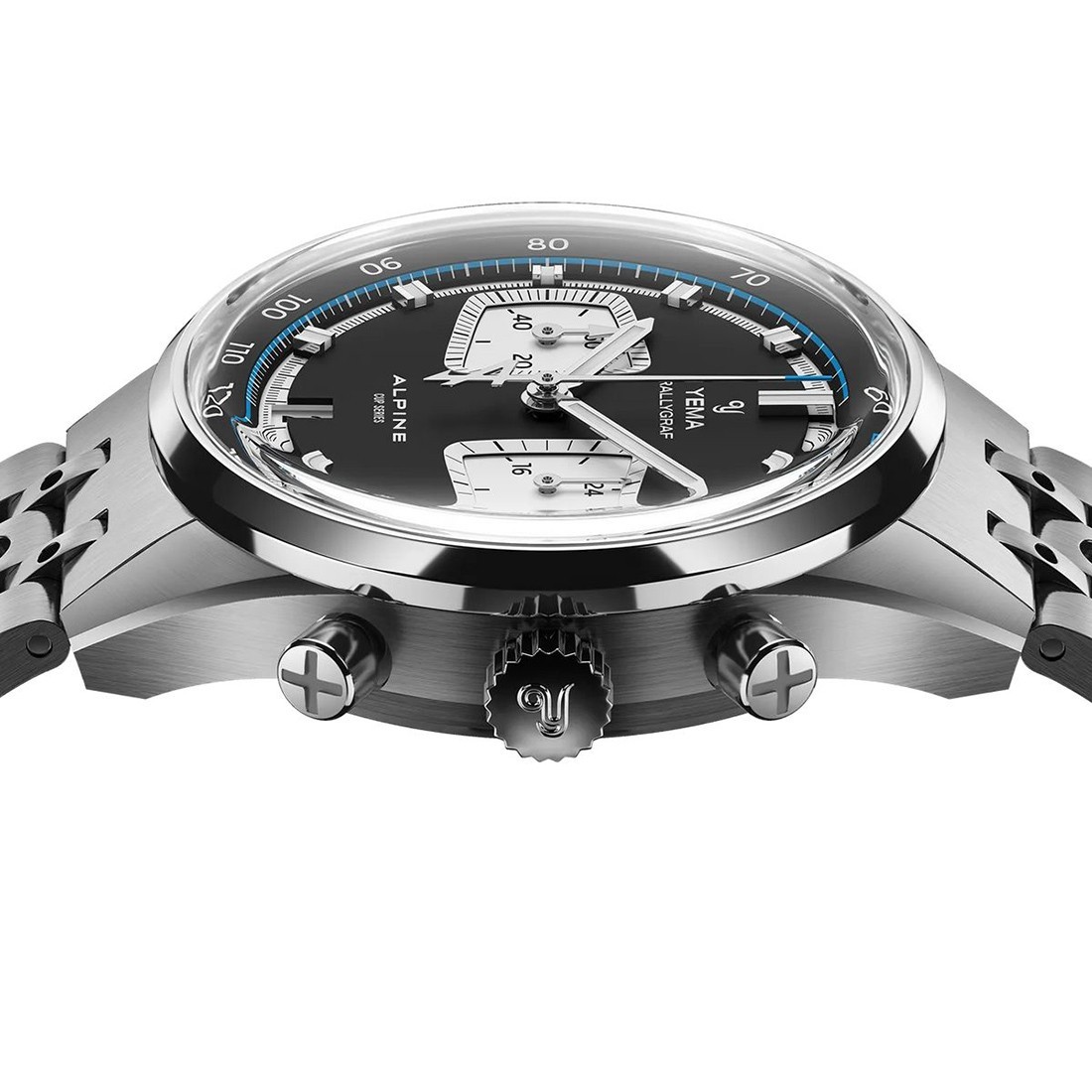 YEMA Rallygraf Alpine Chronograph Hybrid Steel Mechanical Quartz Men’s Watch