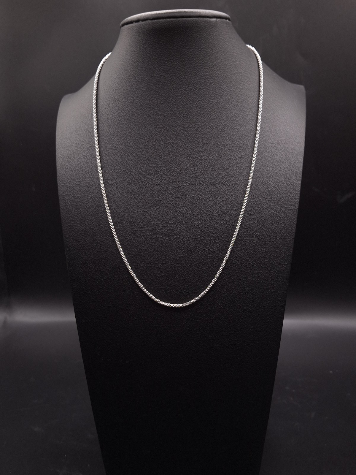 925 Sterling Silver 16″ Popcorn Chain Necklace – New