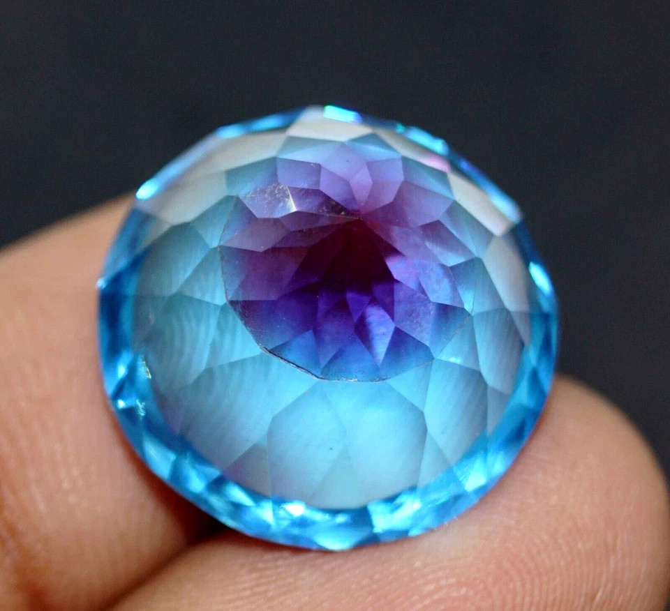 20.00 Ct+ Pitambari Sapphire Natural Bi-Color Round Cut Loose Certified Gemstone