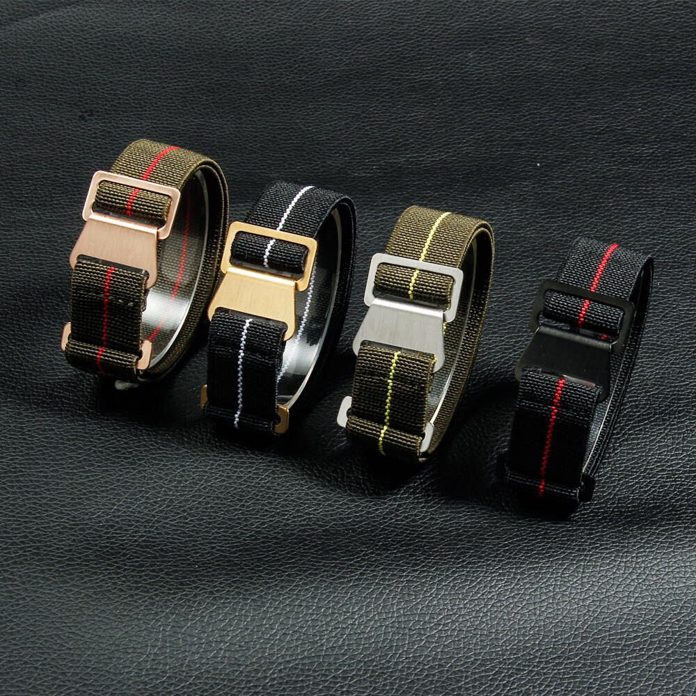 High Quality Nylon Canvas Watch Strap Band Military Diver 18/20/22mm One-Piece