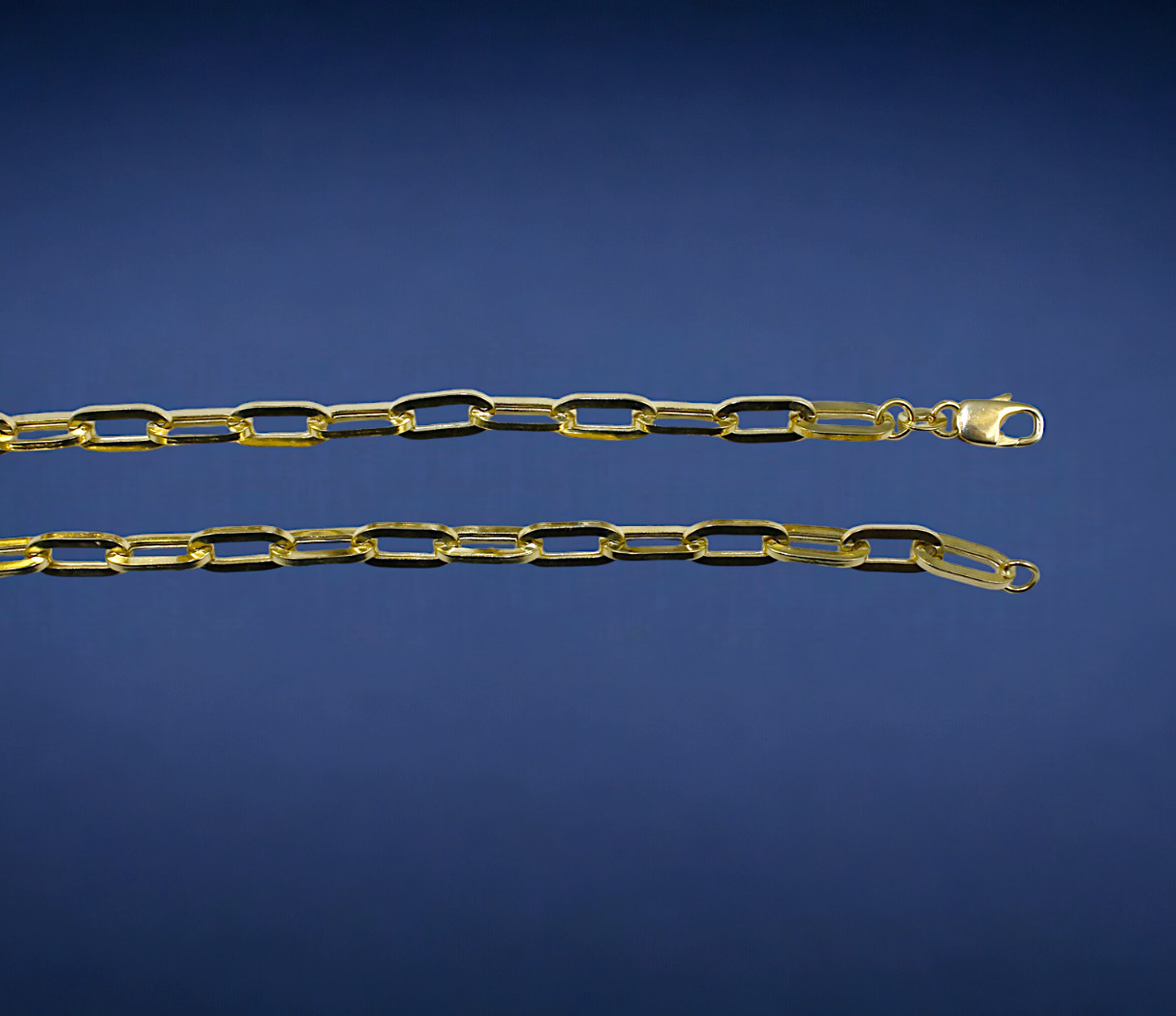 14K Yellow Gold 2mm-7mm Oval Paperclip Necklace Bracelet Chain Link Real 7″-30″