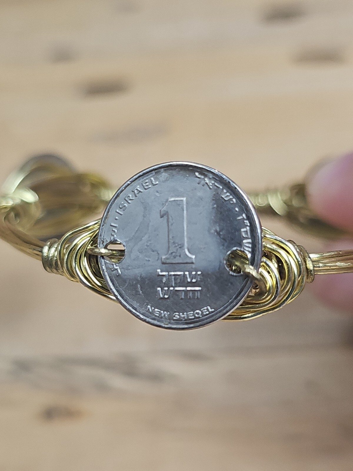 Custom Made Israel Sheqel Bracelet Size 7 R526