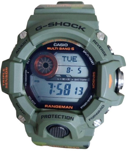 Casio G-Shock GW-9400CMJ-3JR Rangeman Green Camo Solar Wristwatch w/ Box