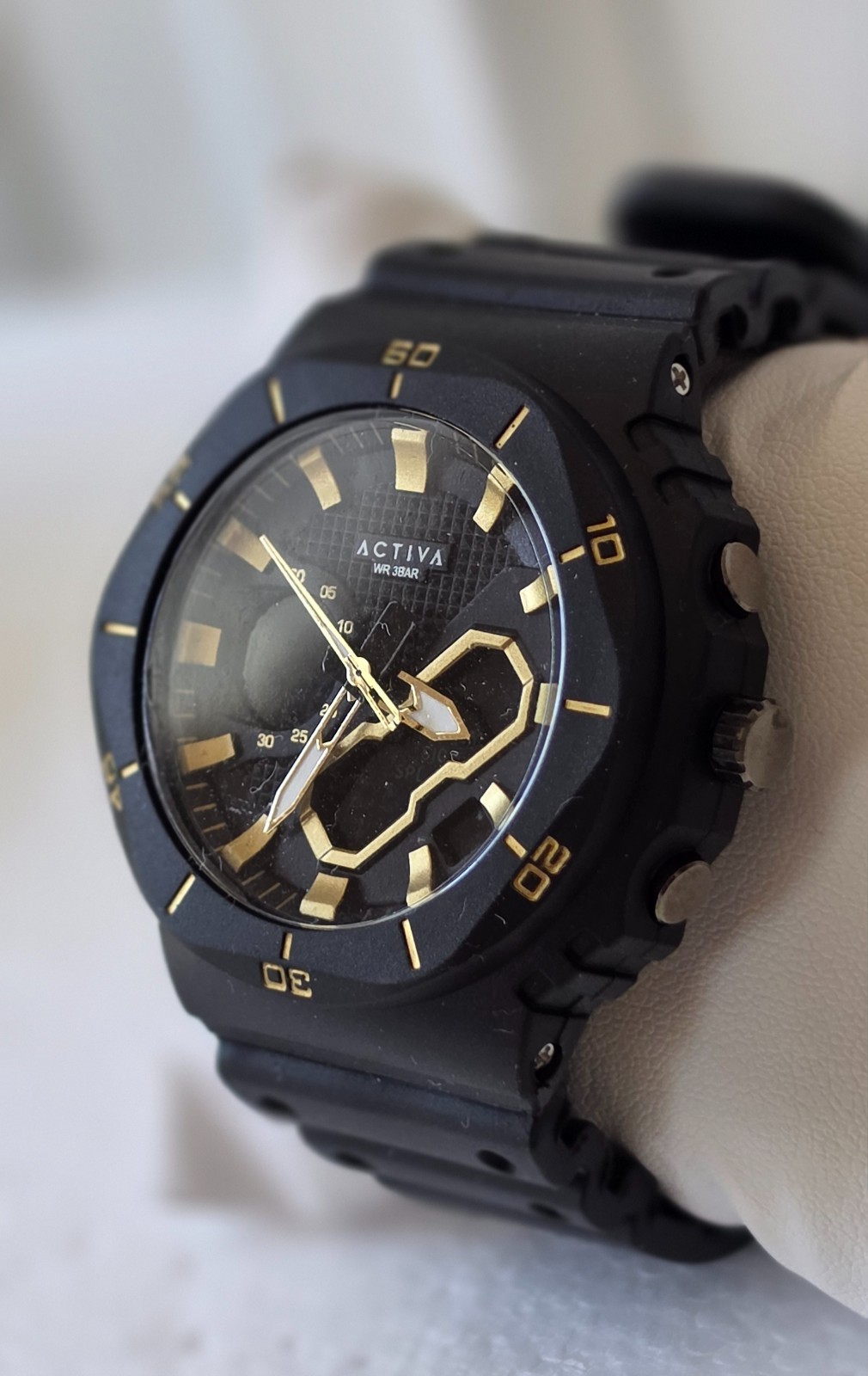 Activa x Invicta Digital Men’s Watch 48mm Black ACW8120-003
