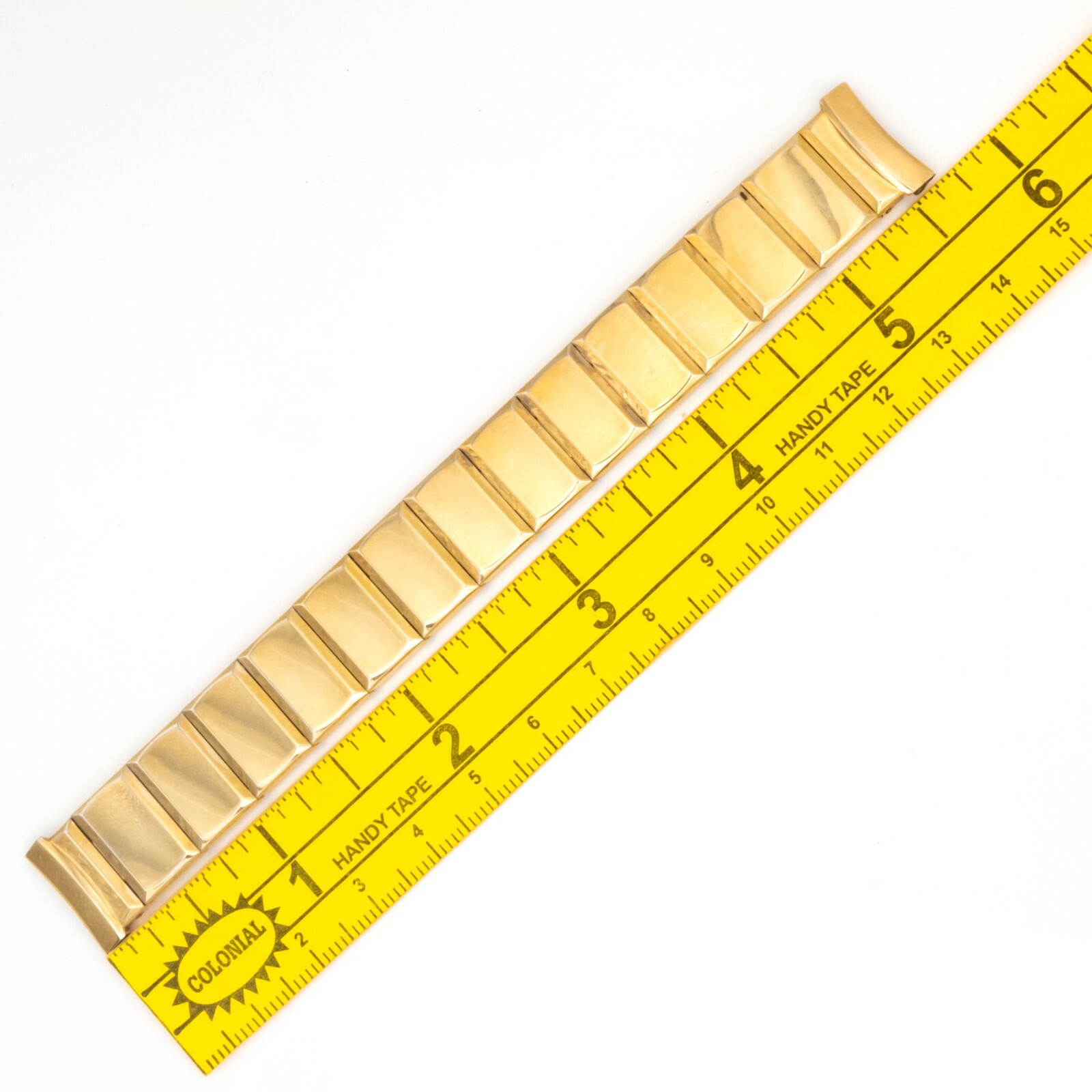 Vintage Gemex 17.0 mm goldtone wristwatch expansion bracelet, great condition