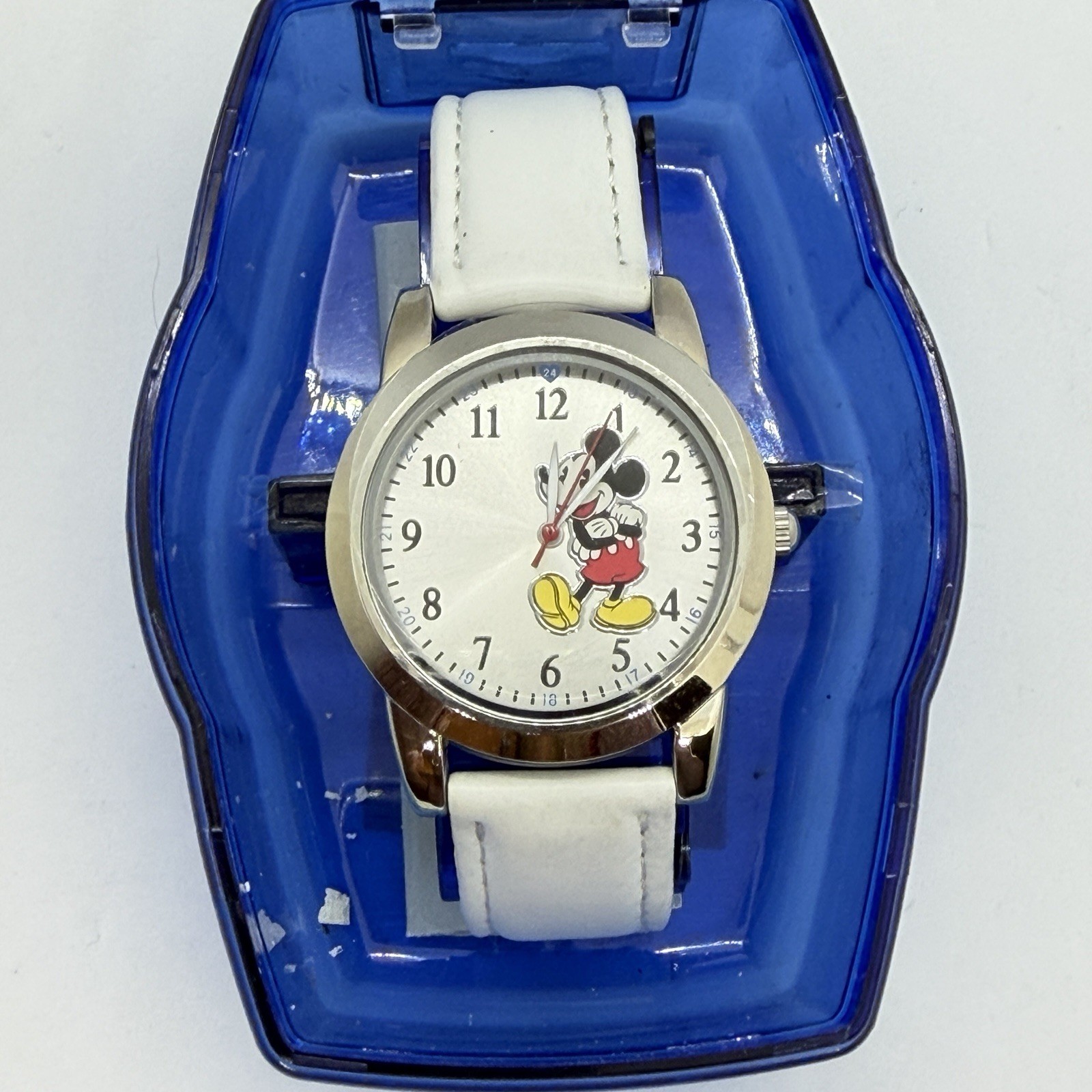 Nurse Mates Disney Character Mickey Mouse nurse watch Leather strap – White