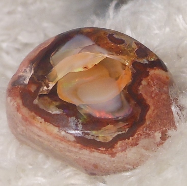 11.70ct Mexican Fire Opal 17x14x7mm Natural Earth-Mined Stone