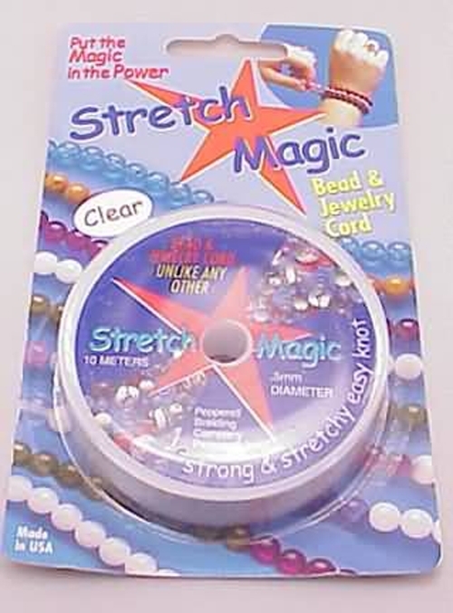 Stretch Magic Clear Bead Jewelry Cord 0.5mm .019in diameter 10 meter Spool Round