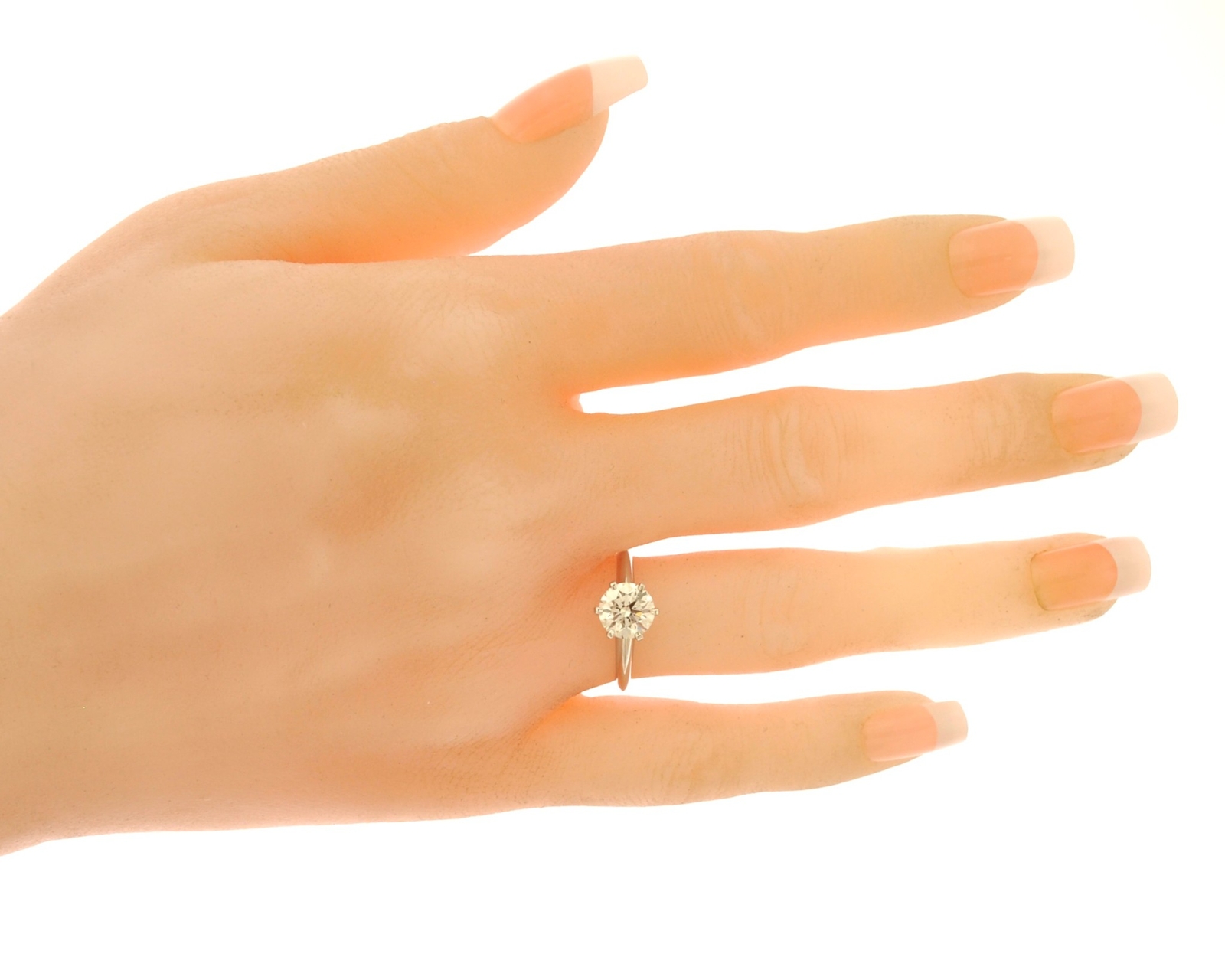 Tiffany & Co. Platinum PT950 1.37 Carat H VS1 Diamond Solitaire Engagement Ring