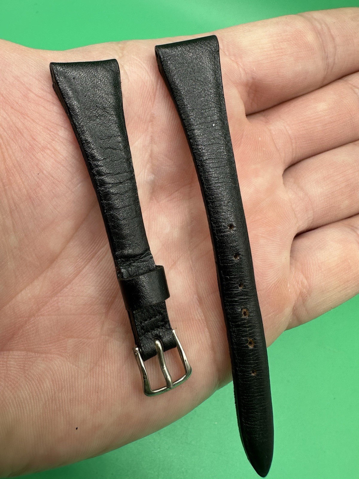 Vintage Oris Dynasty Swiss Made Calf Skin Black Leather Women’s Watch Band Only