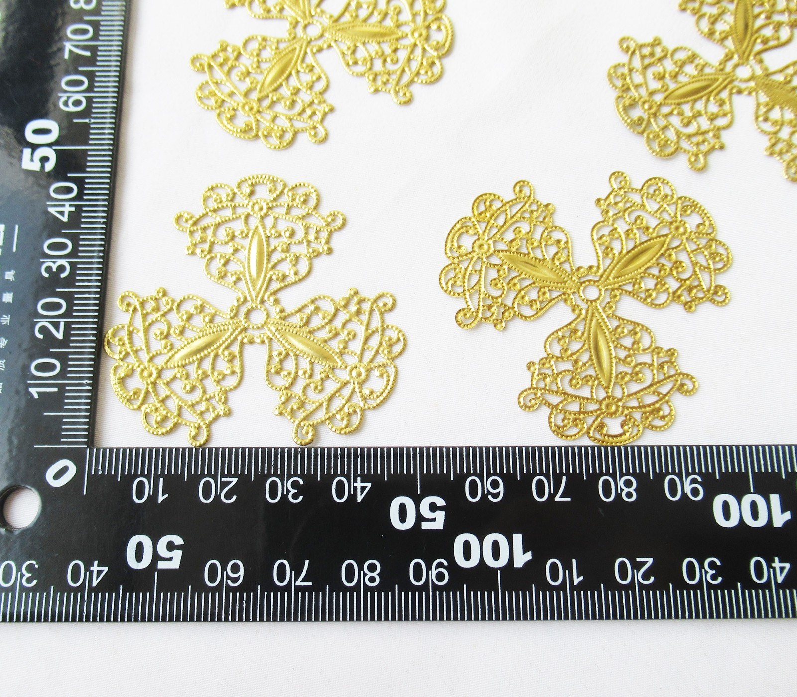 30pcs Brass Filigree 48.5mm Stamping Findings DIY Accessory Supplies