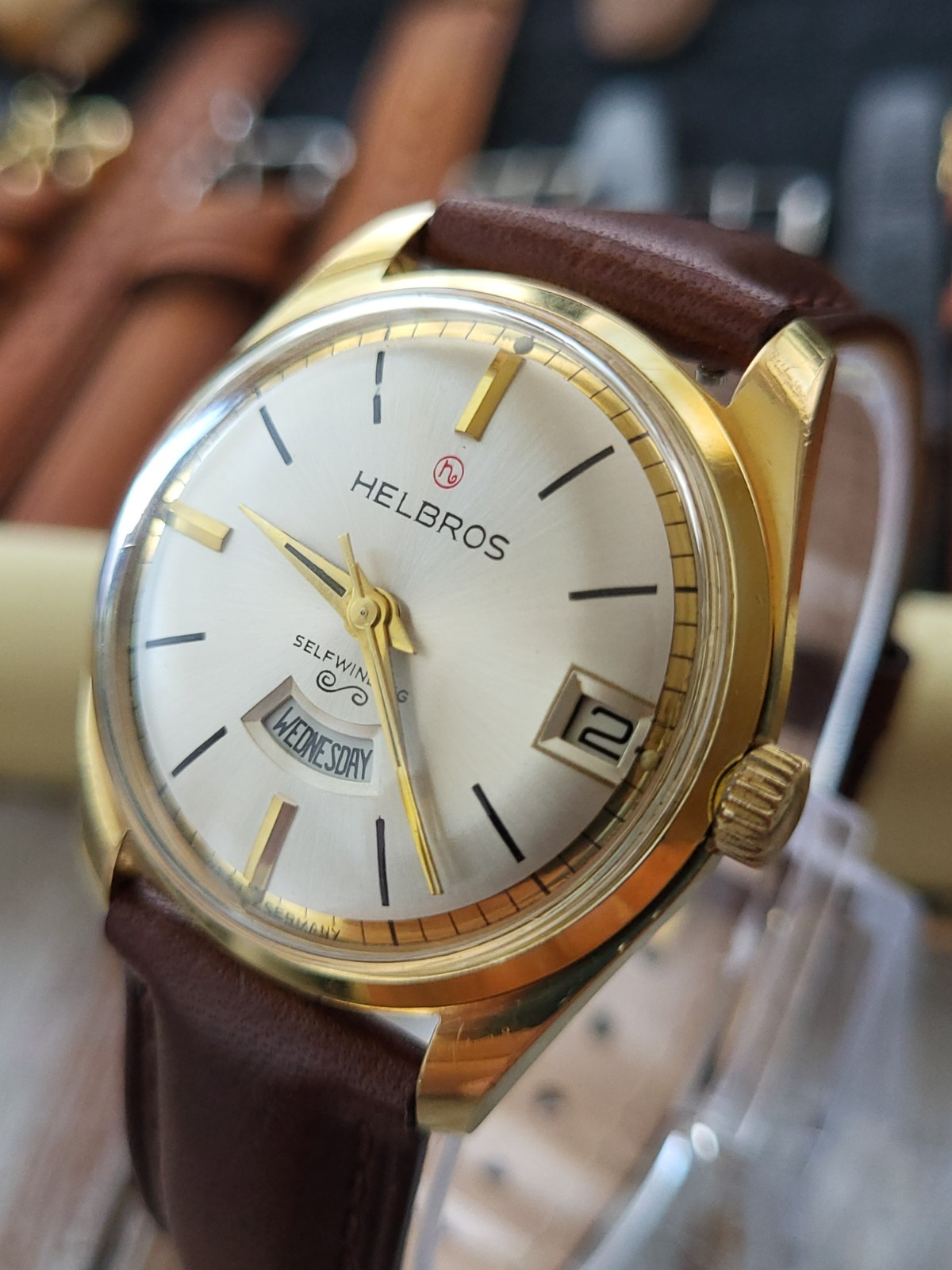 Helbros automatic D/D mens vintage G.P watch (just fully serviced).