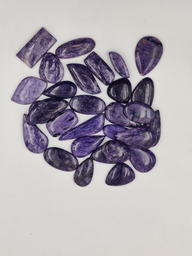 Premium Natural Charoite Chabochon Gemstone For Necklace Jewelry Making 72038